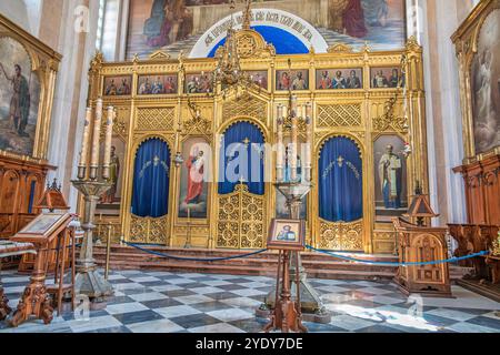 Dubrovnik Kroatien, Altstadt Stari Grad Ragusa Stadtmauer, Ulica od Puca Straße, serbisch-orthodoxe christliche Kirche der Heiligen Verkündigung, SPC Crkva Sve Stockfoto