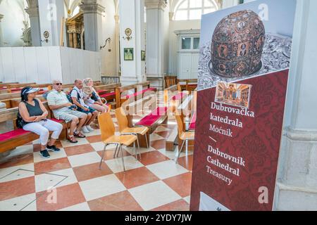 Dubrovnik Kroatien, Altstadt Stari Grad Ragusa Stadtmauer, Kathedrale der Himmelfahrt der Jungfrau Maria Katedrala Uznesenja Blazene Djevice Marije, ins Stockfoto