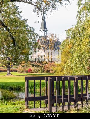 Die Grand-Pré National Historic Site of Canada befindet sich im ehemaligen akadischen Dorf Grand-Pre Nova Scotia. Das Gelände besteht aus einem Gedenkpark cre Stockfoto