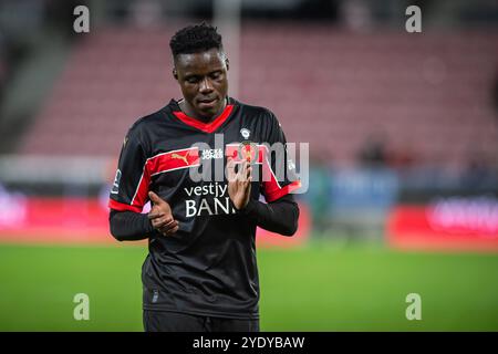 Herning, Dänemark. Oktober 2024. Franculino vom FC Midtjylland wurde nach dem 3F Superliga-Spiel zwischen dem FC Midtjylland und Aarhus GF in der MCH Arena in Herning gesehen. Stockfoto