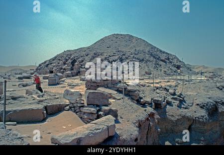 Pyramide von Unas, Sakkara, Gouvernement al-Dschiza, Ägypten, September 1989 Stockfoto