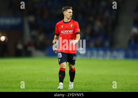 San Sebastian, Spanien. Oktober 2024. Bryan Zaragoza (Osasuna) Fußball/Fußball : spanisches Spiel "LaLiga EA Sports" zwischen Real Sociedad 0-2 CA Osasuna in der reale Arena in San Sebastian, Spanien. Quelle: Mutsu Kawamori/AFLO/Alamy Live News Stockfoto