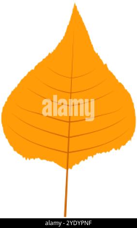 Flache Silhouette mit Blattsymbole. Gefüllte Blattglyphe. Stock Vektor