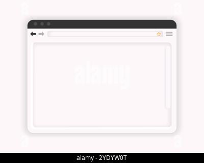 Internet-Webbrowser-Fenster. Web Explorer Im Stil White Clay Stock Vektor