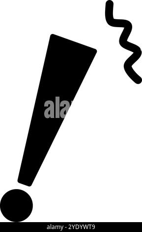 Überraschende Silhouette. Symbol Reaktion. Editierbarer Vektor. Stock Vektor