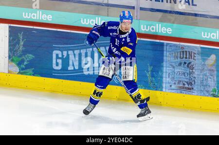 Kloten, Schweiz, 5. Oktober 2024: #15 Miro Aaltonen, Stürmer EHC Kloten. (Foto: Andreas Haas/dieBildmanufaktur) Stockfoto