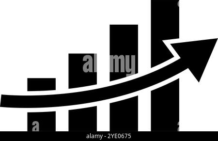 Symbol für schnelle Entwicklung der Diagrammsilhouette. Editierbarer Vektor. Stock Vektor