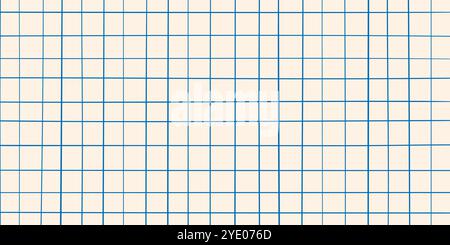 Graphen-Tintenkritzelprüfpapier. Druckbares quadratisches Rasterpapier mit Farblinien. Geometrischer Hintergrund für Schule, Verpackung, Einladungen, Karte Stock Vektor