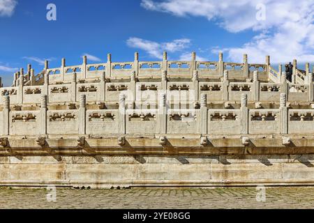 Kreisförmige Hügel Altar in der komplexen Temple of Heaven in Peking, China. Stockfoto