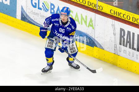 Kloten, Schweiz, 11. Oktober 2024: #86 Tyler Morley, Stürmer EHC Kloten. (Foto: Andreas Haas/dieBildmanufaktur) Stockfoto