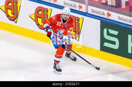 Zürich, Schweiz, 8. Oktober 2024: #46 Dean Kukan, Verteidiger ZSC Lions. (Foto: Andreas Haas/dieBildmanufaktur) Stockfoto