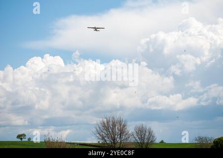 Pilatus Flugzeug, Pilatus PC-6/B2-H4, Fliegen, Manresa, Spanien Stockfoto