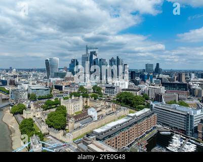 Luftaufnahme des Central Business District von London, Großbritannien. Stockfoto