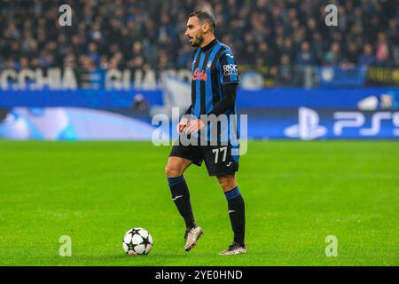 Davide Zappacosta von Atalanta BC 1907 trägt den Ball während des UEFA Champions League 2024/2025 League Phase MD1 Fußballspiels zwischen Atalanta BC Stockfoto