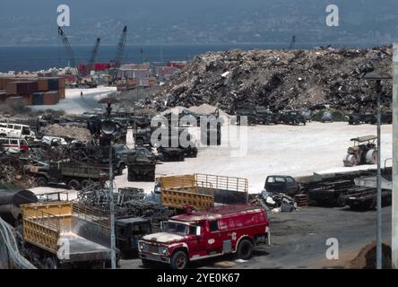 Libanon Beirut 1984 - zwei Jahre später nach dem Libanonkrieg 1982 / Libanonkrieg 82 Stockfoto