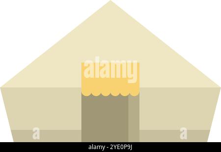 Einfaches und minimalistisches Symbol eines Campingzelt, das Outdoor-Abenteuer und Zuflucht in der Natur repräsentiert Stock Vektor