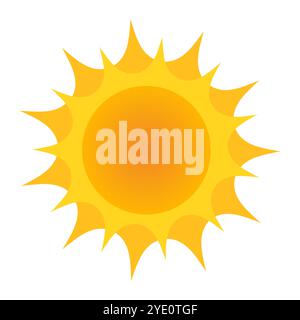 Vektorillustration des Sonnensymbols isoliert auf weiß Stock Vektor