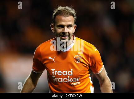 Blackpool's Jordan Rhodes während des Spiels der Sky Bet League One in der Bloomfield Road, Blackpool. Bilddatum: Montag, 28. Oktober 2024. Stockfoto