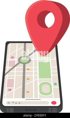 Karten und Navigation gps-App Stock Vektor