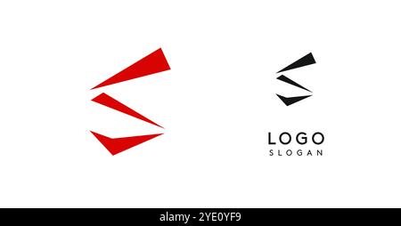 Einfacher Pinselstift Buchstabe S im asiatischen typografischen Stil. Logo-Monogramm für Lebensmittel- und Getränkeverpackungen, asiatische Küche, Restaurants, Grafikdesign Stock Vektor