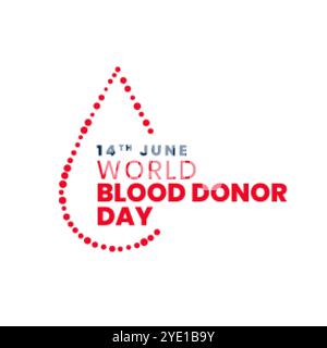 Weltblutspendetag 14.. juni – Plakat zur Sensibilisierung Stock Vektor