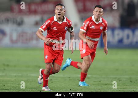 Lima, Peru. Oktober 2024. Alfredo Ramua aus Cienciano spielte am 27. Oktober 2024 im Monumental-Stadion in Lima, Peru, während des Liga-1-Spiels zwischen Universitario de Deportes und Cienciano. (Foto: Miguel Marruffo/PRESSINPHOTO) Credit: PRESSINPHOTO SPORTS AGENCY/Alamy Live News Stockfoto