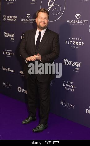 London, Großbritannien. Oktober 2024. James Corden nimmt am 29. Oktober 2024 an der Global Gift Gala London - Arrivals im Kimpton Fitzroy Hotel 2024 in London, England, Vereinigtes Königreich Teil. Quelle: S.A.M./Alamy Live News Stockfoto
