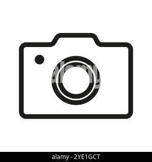 Kamerasymbol. Foto-Symbol. Einfache Kamerastruktur. Vektorgrafik. Stock Vektor