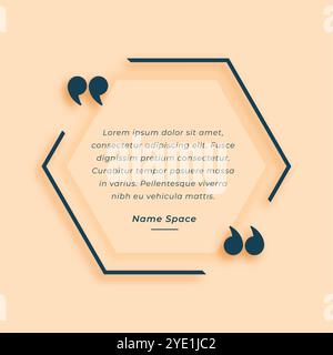 Abstrakte Anführungsrahmen-Vorlagen für Anmerkungen oder Textvektoren für Inhalte Stock Vektor