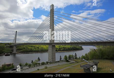 Penobscot River und die Brücke, Maine Stockfoto