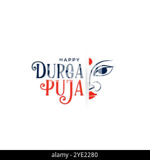 Happy durga pooja indian Festival Feier Hintergrund Stock Vektor