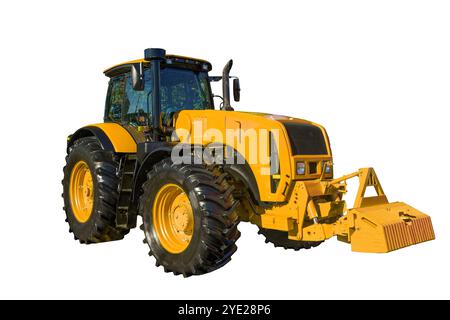 Traktor isoliert, weißer Hintergrund. Landwirtschaftlicher Traktor. Hochwertige Fotos Stockfoto