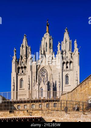 Tempel Expiatori del Sagrat Cor, Tibidabo, Barcelona, Katalonien, Spanien Stockfoto