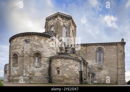 Die Kathedrale St. Maria von La Seu Vella ist die ehemalige Kathedrale der römisch-katholischen Diözese Lleida in Lleida, Katalonien, Spanien. Ansicht von einem Stockfoto