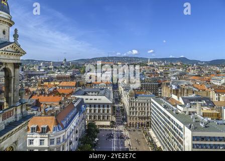 Blick auf Budapest von der Stephansbasilika, Ungarn, Europa Stockfoto