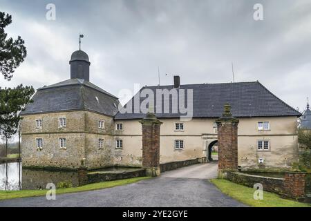 Schloss Westerwinkel ist eine barocke Wasserburg im Landkreis Ascheberg Herbern im Münsterland. Anschnitt Stockfoto