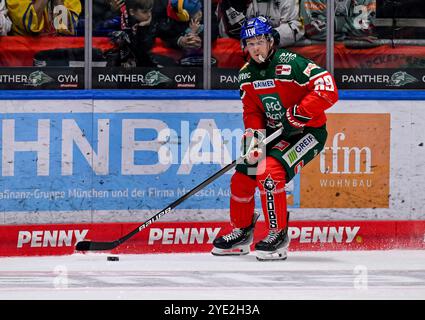 Augsburg, Deutschland. Oktober 2024. Mark Zengerle (Augsburger Panther, #89). Deutschland, Augsburger Panther vs. Fischtown Pinguins Bremerhaven, Eishockey, DEL, 13. Spieltag, Saison 2024/2025, 27.10.2024. Foto: Eibner-Pressefoto/Heike feiner Credit: dpa/Alamy Live News Stockfoto