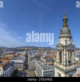 Blick auf Budapest von der Stephansbasilika, Ungarn, Europa Stockfoto