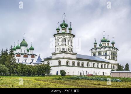 Kloster St. Nikolaus im Dorf Wjashishchi bei Veliky Nowgorod, Russland, Europa Stockfoto