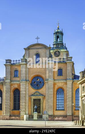 Die Kirche St. Nikolaus ist die älteste Kirche in Gamla Stan, der Altstadt im Zentrum Stockholms, Schweden, Europa Stockfoto