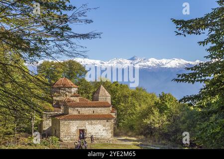 Das architektonische Ensemble Dzveli (Alt) Shuamta ist ein georgianisch-orthodoxes Kloster in 7 km Entfernung von Telavi, Georgien, Asien Stockfoto