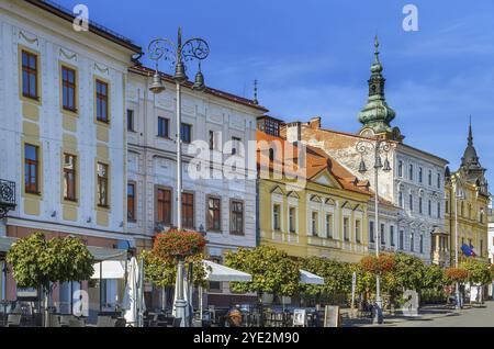 Der Slowakische Nationalaufstand oder SNP-Platz ist der Hauptplatz in Banska Bystrica, Slowakei, Europa Stockfoto