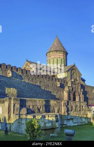 Die Svetitskhoveli Kathedrale ist eine orthodoxe Kathedrale in der historischen Stadt Mzcheta, Georgia, Asien Stockfoto