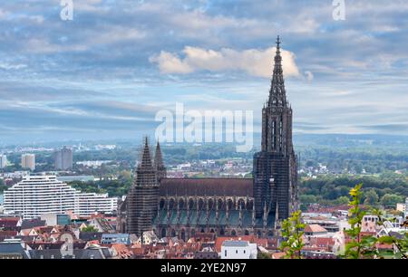 Blick auf das Ulmer Münster, Ulm, Baden-Württemberg, Deutschland Blick auf das Ulmer Münster, Ulm, Baden-Württemberg, Deutschland *** Blick auf Ulm min Stockfoto