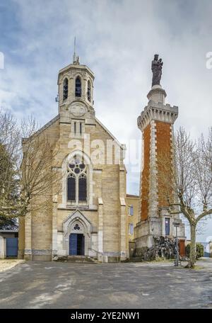 Kapelle Notre-Dame de Pipet auf dem Hügel von Pipet, Vienne, Frankreich, Europa Stockfoto