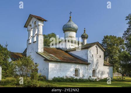 Die Kirche des Heiligen Bildes des Erlösers nicht von Händen gemacht ist eine orthodoxe Kirche in Pskow, Russland, Europa Stockfoto