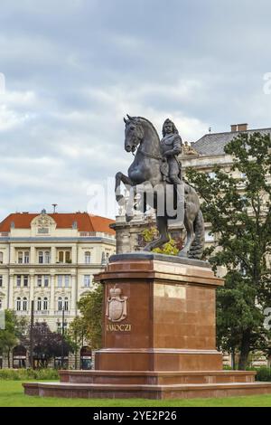 Reiterstatue von Ferenc II. Rakoczi in Budapest, Ungarn, Europa Stockfoto