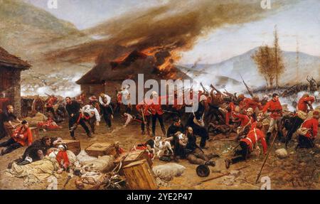 The Defence of Rorke’s Drift, 1879, Gemälde in Öl auf Leinwand von Alphonse de Neuville, 1880 Stockfoto