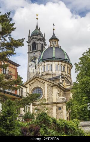 Die Kirche enge wurde 1894 im Stil der Neorenaissance in Zürich, Schweiz, Europa erbaut Stockfoto