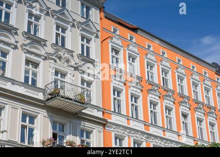 Altbauten, Oderberger Straße, Prenzlauer Berg, Pankow, Berlin, Deutschland Stockfoto